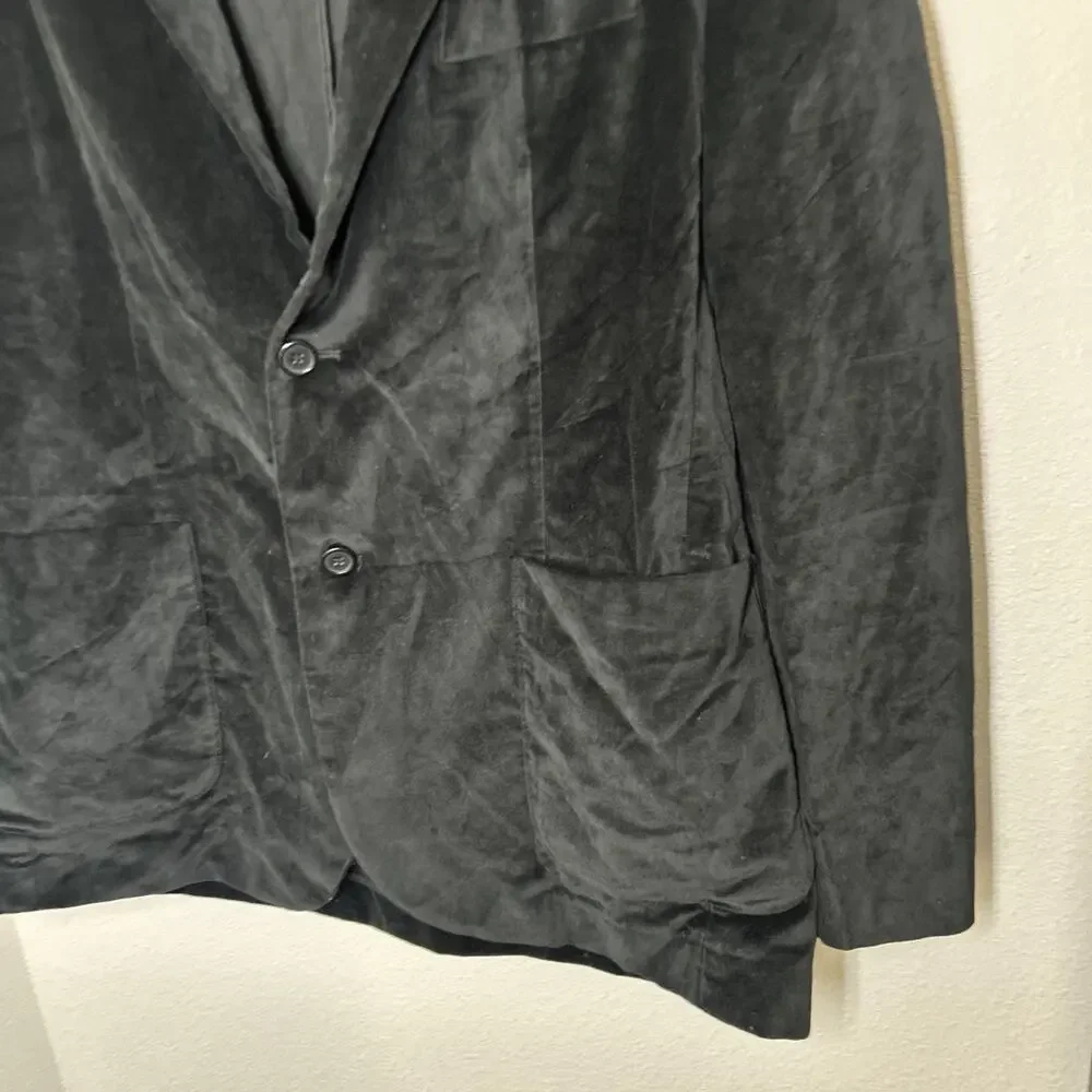 THOMAS DEAN Mens Blazer Sport Coat Casual Jacket Size 44L Classic Velvet Cotton